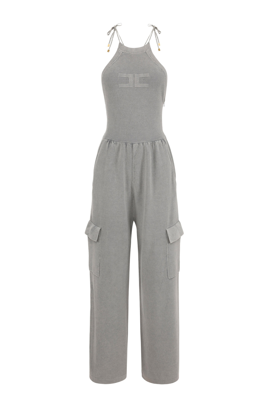 Tuta in cotone stone wash - Elisabetta Franchi® Outlet