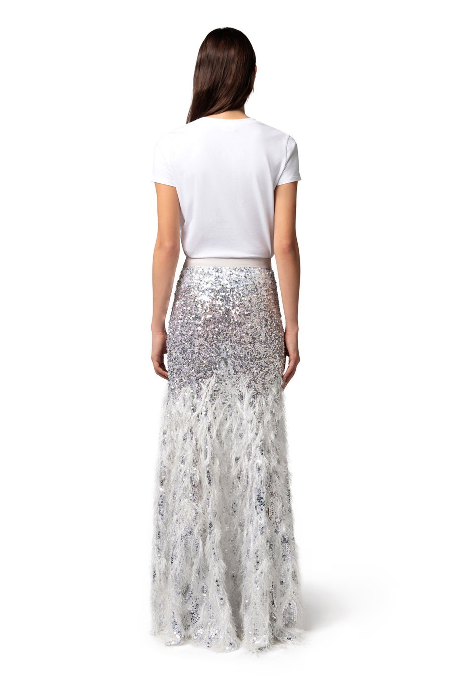 Jersey t-shirt with piercing - Elisabetta Franchi® Outlet