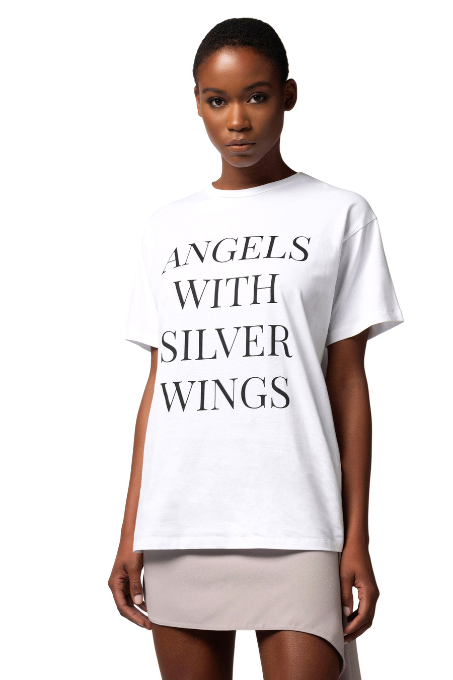 T-shirt in jersey con stampa - Elisabetta Franchi® Outlet