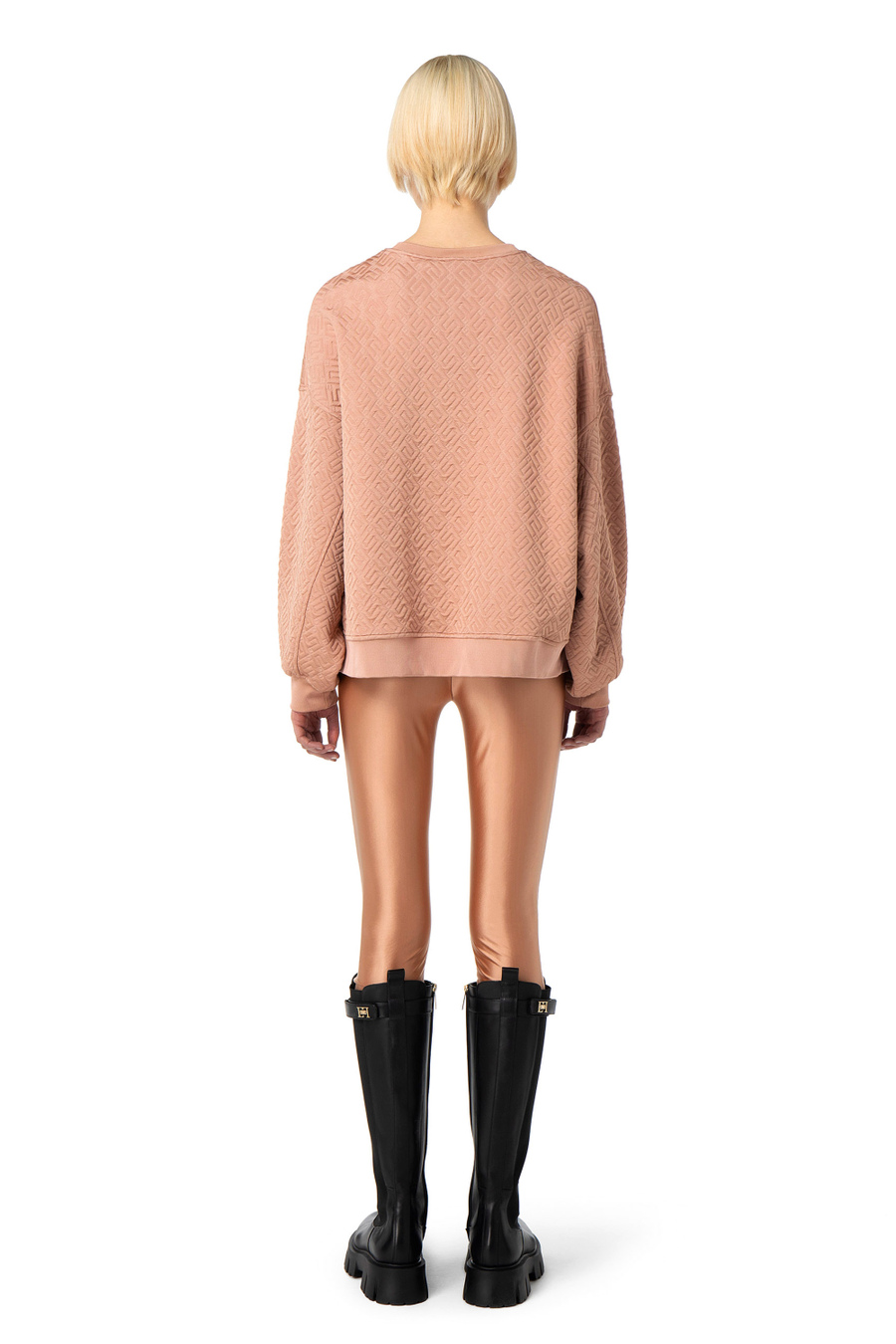 Felpa in jacquard embossed - Elisabetta Franchi® Outlet