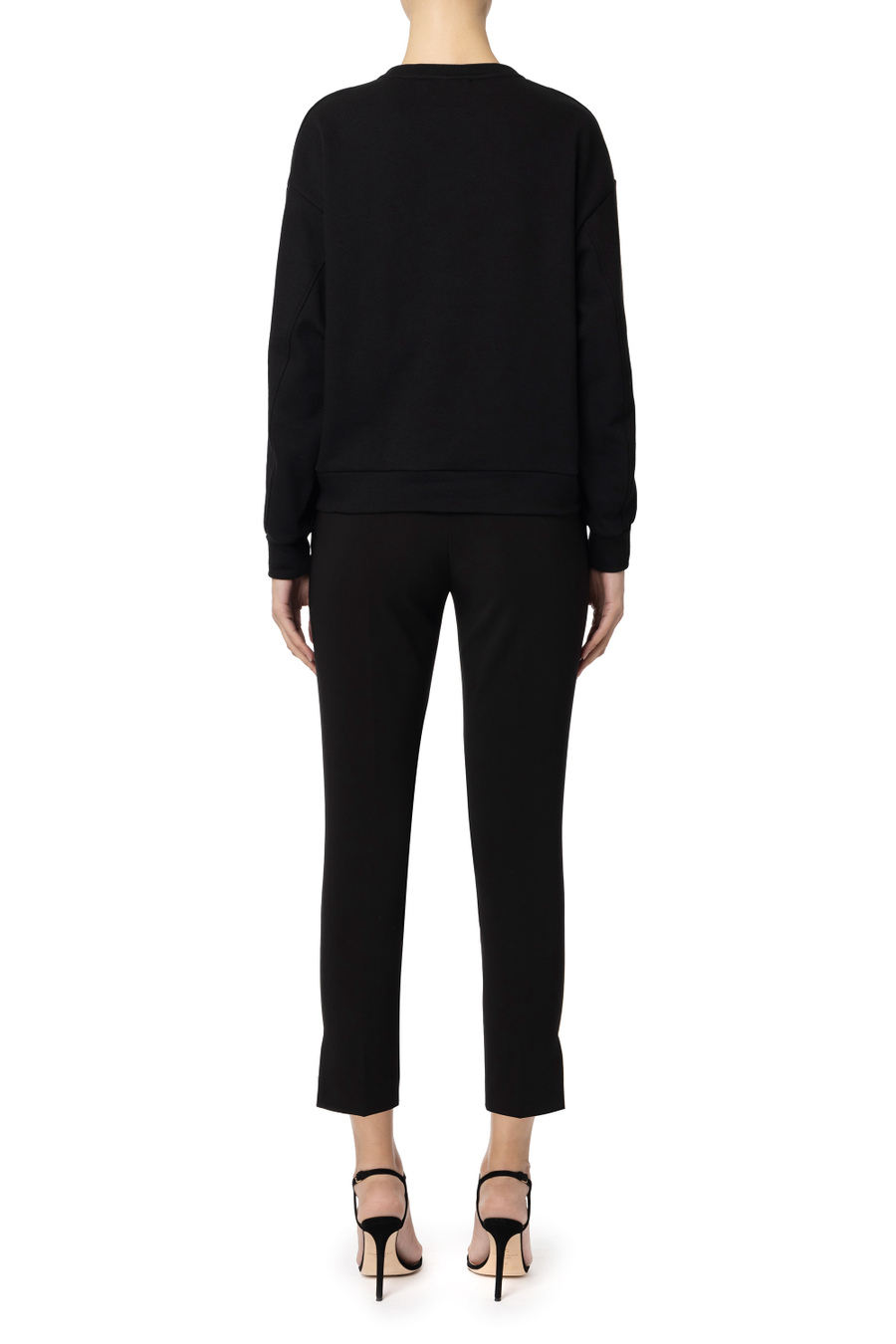Sweatshirt mit Rundhalsausschnitt - Elisabetta Franchi® Outlet
