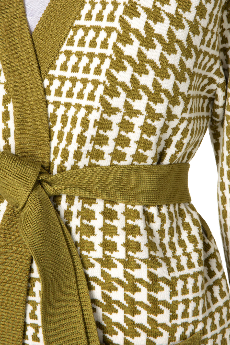 Cardigan in Prince of Wales knit - Elisabetta Franchi® Outlet