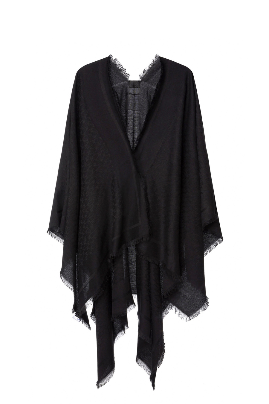 Lightweight cape with elisabetta franchi monogram pattern - Elisabetta Franchi® Outlet
