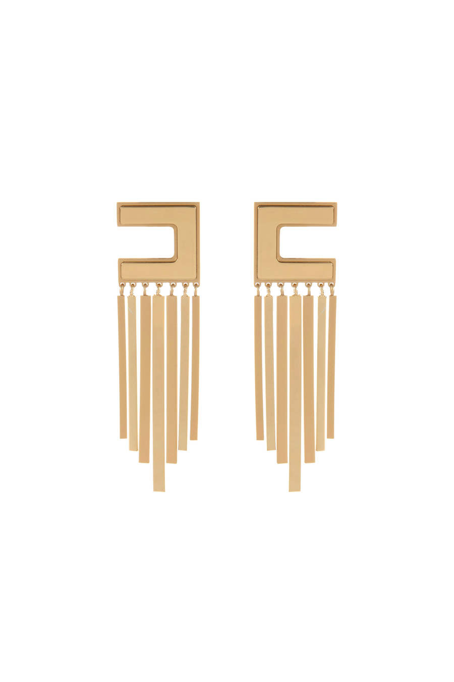 Pendant earrings with logo - Elisabetta Franchi® Outlet