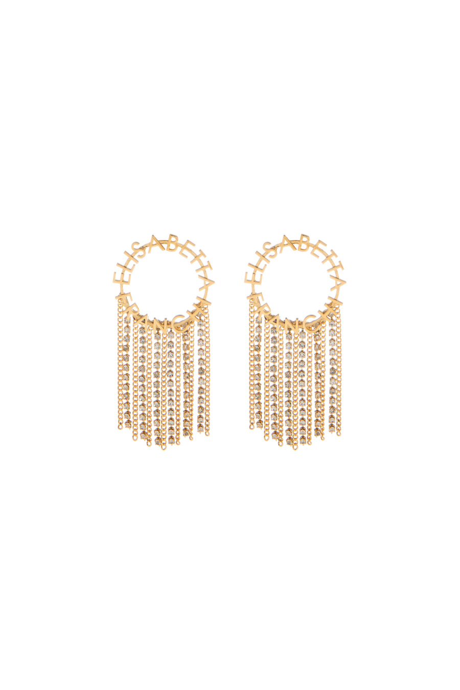 Boucles d’oreilles en cercle avec pompons pendentifs - Elisabetta Franchi® Outlet