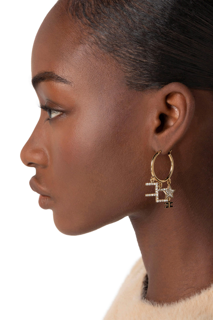 Boucles d’oreilles en cercle avec breloques - Elisabetta Franchi® Outlet