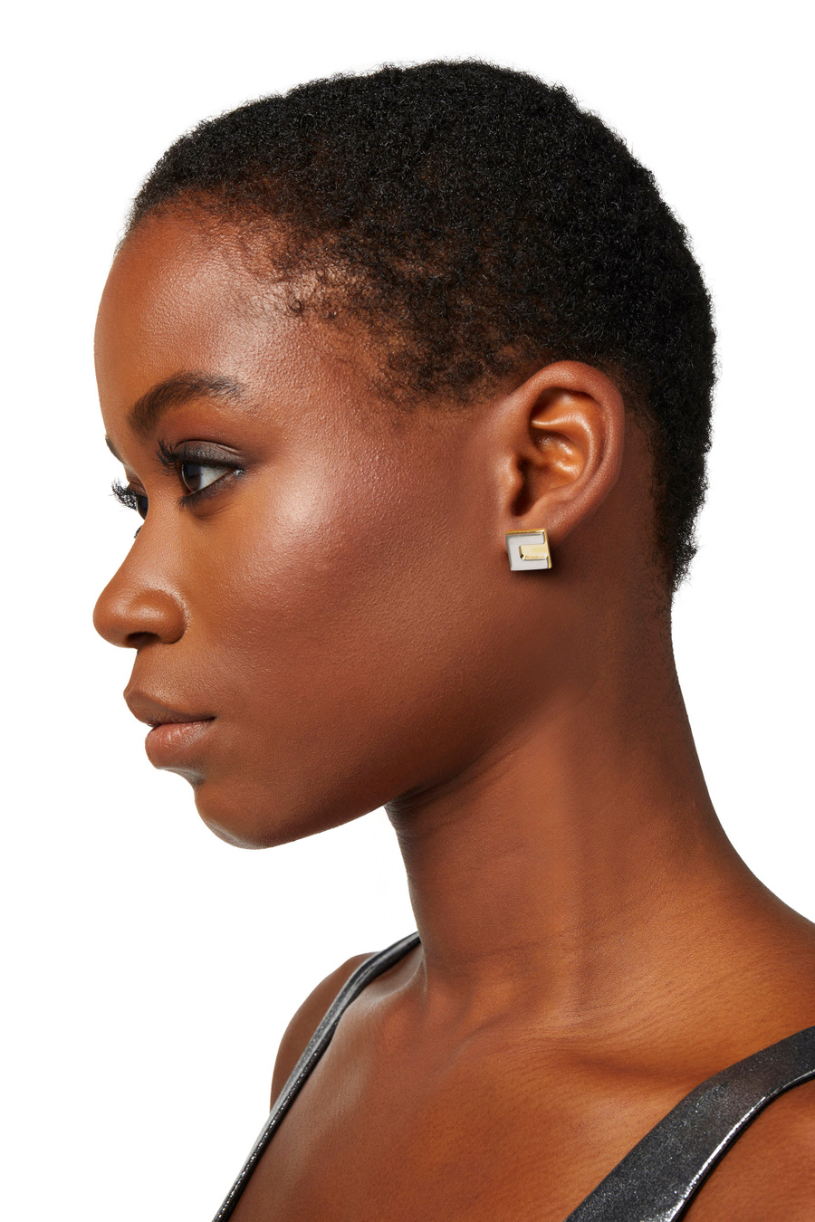 Cubic logo earrings - Elisabetta Franchi® Outlet