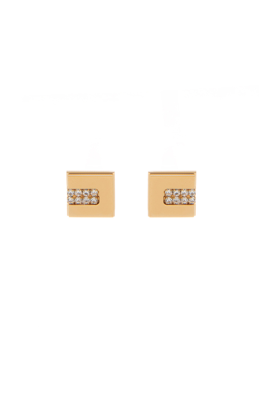Cubic logo earrings with cube - Elisabetta Franchi® Outlet