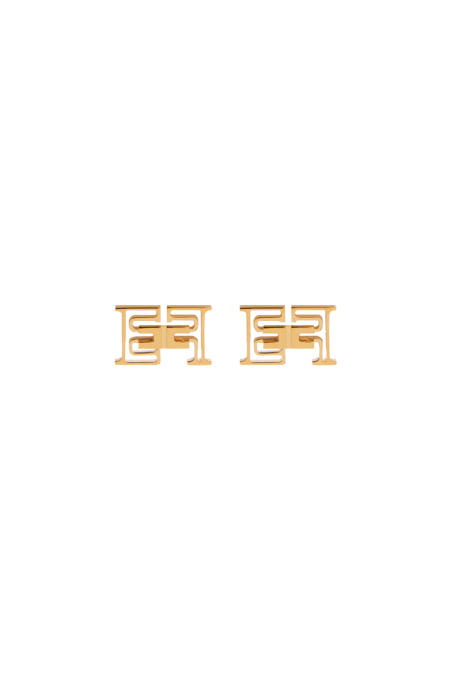 Enamelled earrings with logo - Elisabetta Franchi® Outlet