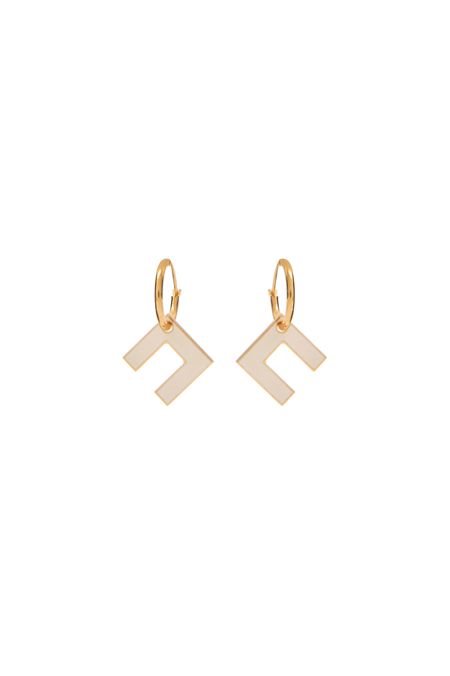 Orecchini a cerchio con logo - Elisabetta Franchi® Outlet