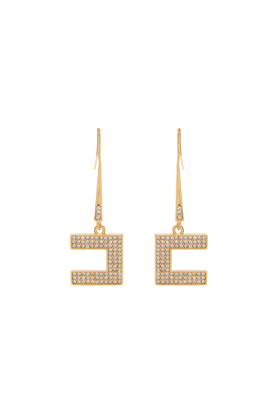 Boucles d’oreilles logo avec strass - Elisabetta Franchi® Outlet