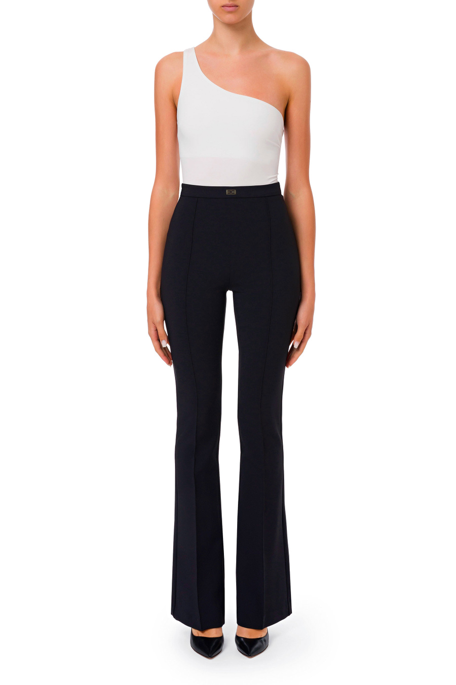 Zigarettenhose aus Lurex - Elisabetta Franchi® Outlet