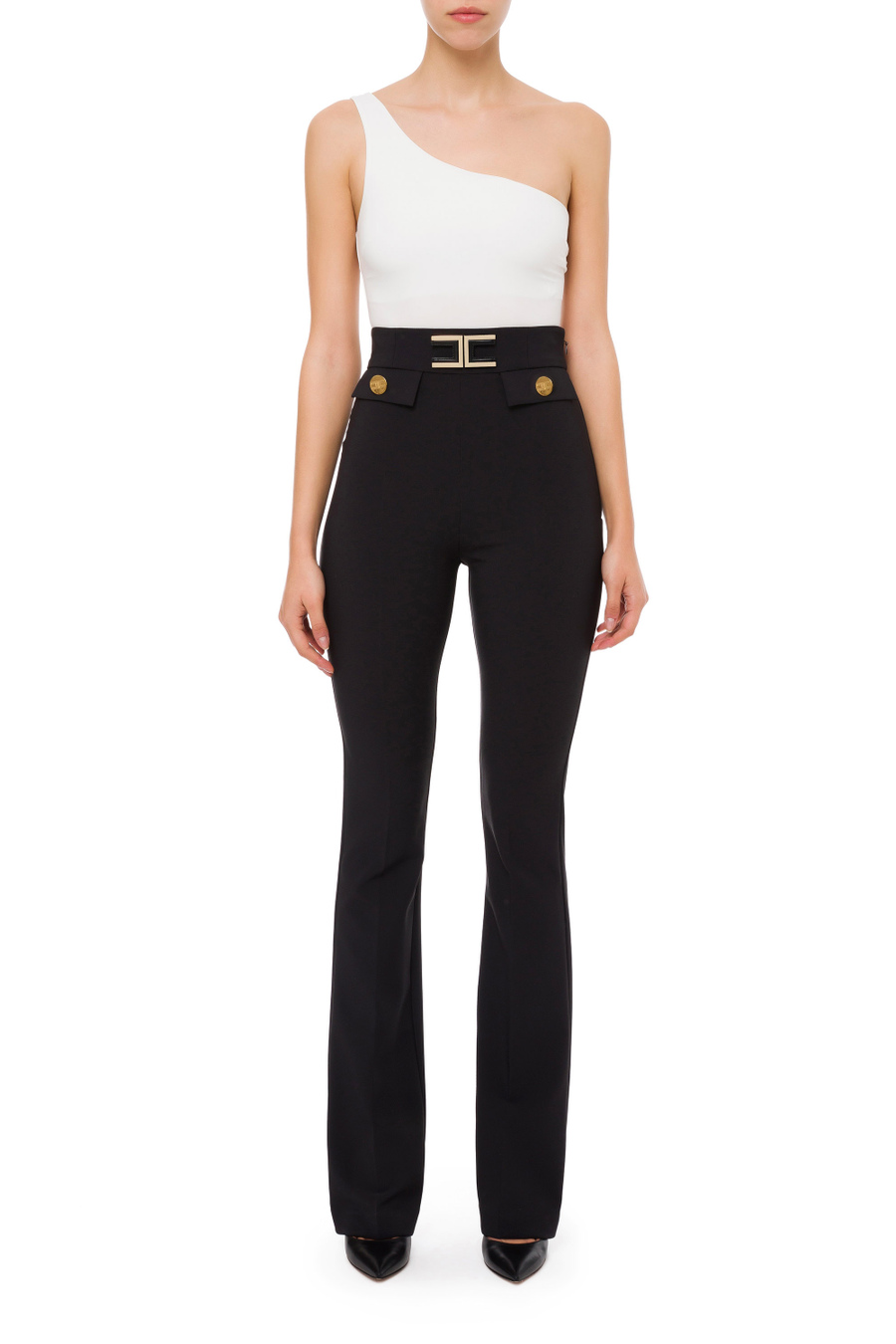 Bell-bottom trousers - Elisabetta Franchi® Outlet