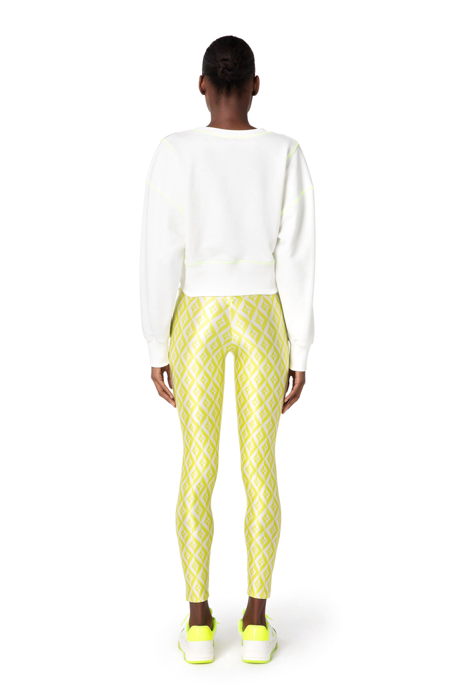 Lycra leggings with diamond print - Elisabetta Franchi® Outlet