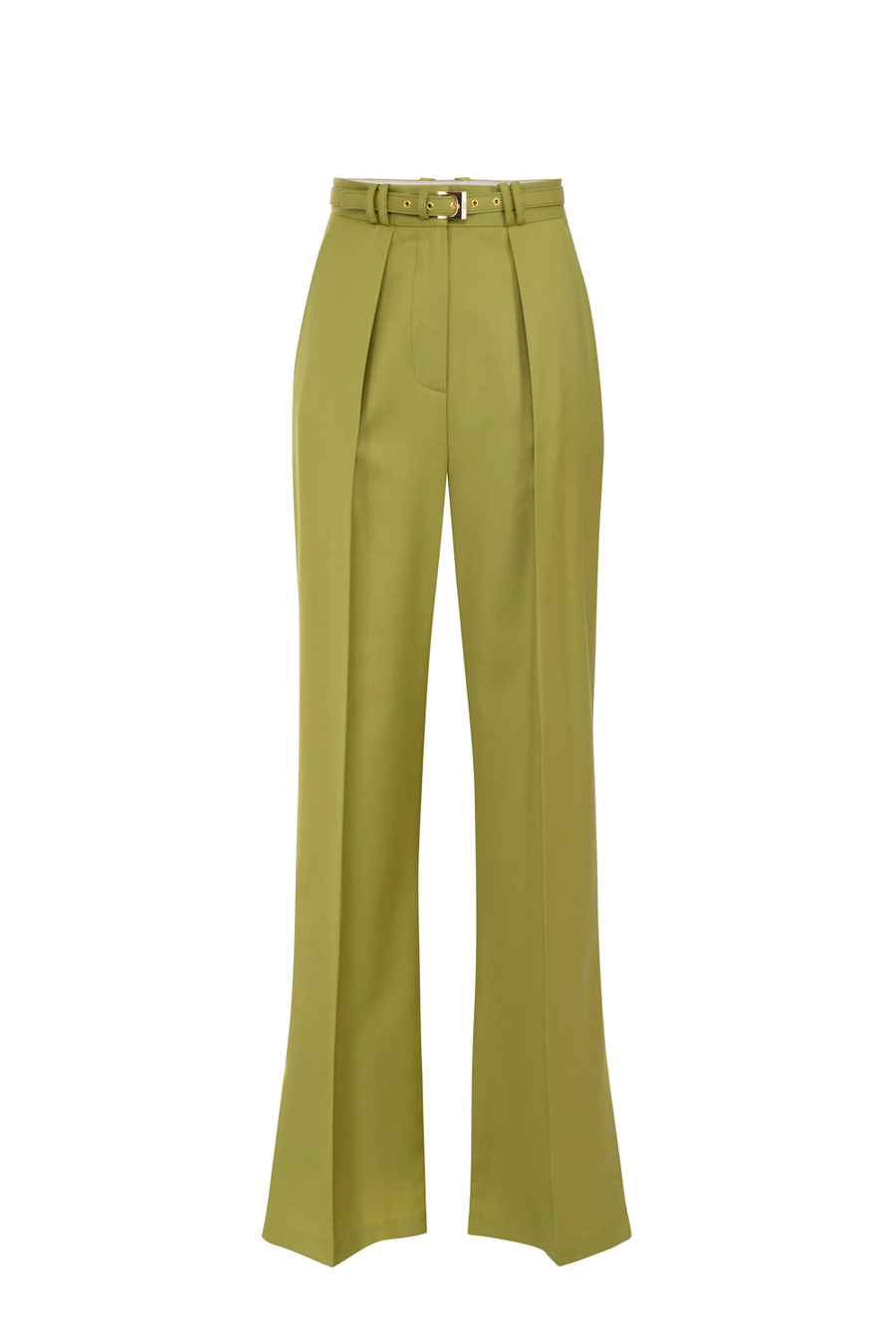Palazzo trousers in cool wool with belt - Elisabetta Franchi® Outlet