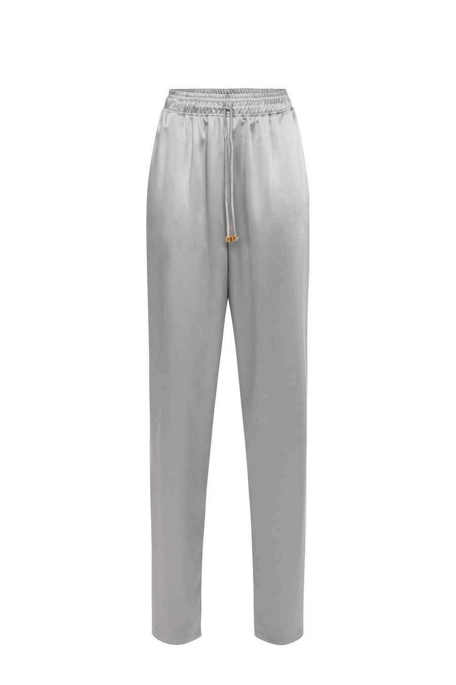 Jogger trousers in satin crêpe fabric - Elisabetta Franchi® Outlet