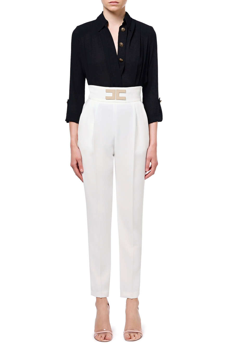 Cigarette trousers by Elisabetta Franchi - Elisabetta Franchi® Outlet