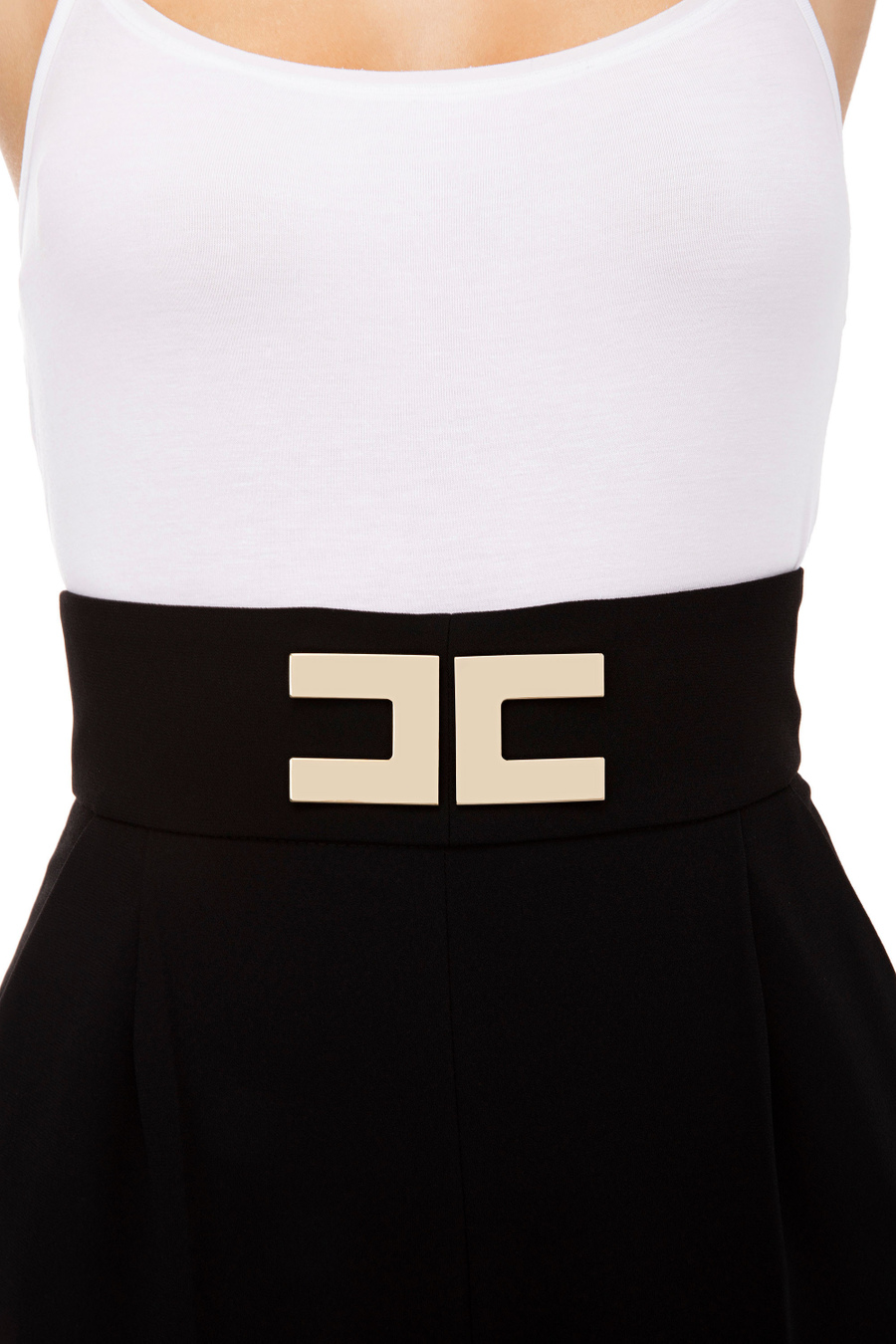 Trousers with logo - Elisabetta Franchi® Outlet