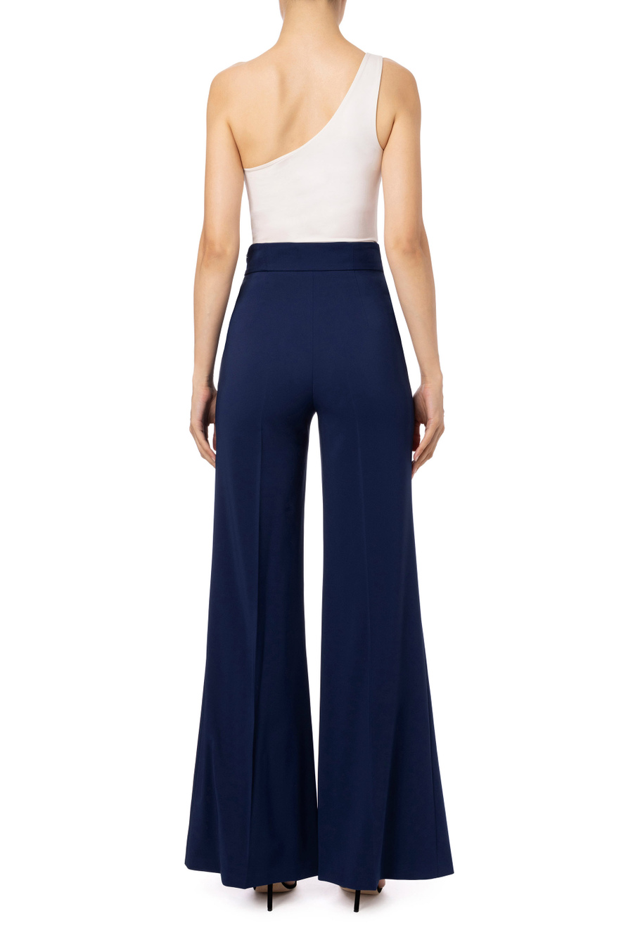 Pantalone a zampa con bottoni - Elisabetta Franchi® Outlet