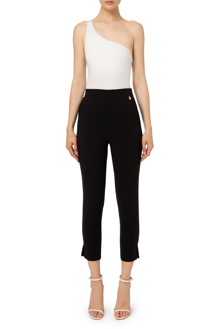 Cigarette trousers with charm - Elisabetta Franchi® Outlet