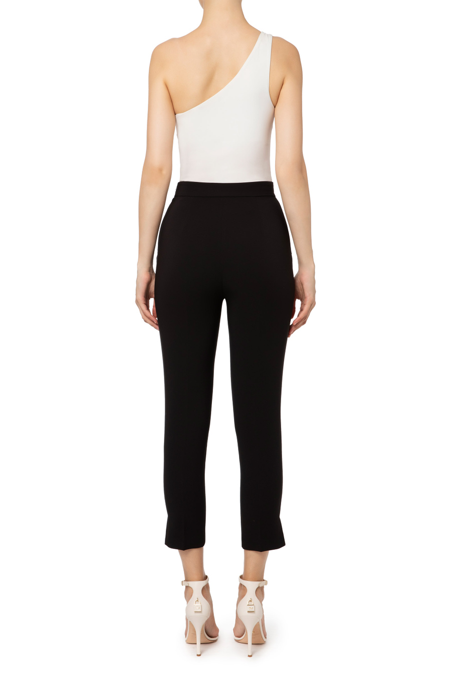 Cigarette trousers with charm - Elisabetta Franchi® Outlet