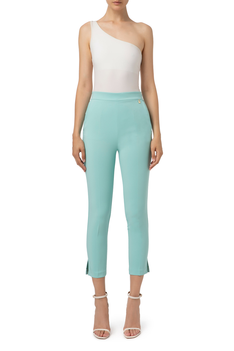 Cigarette trousers with charm - Elisabetta Franchi® Outlet