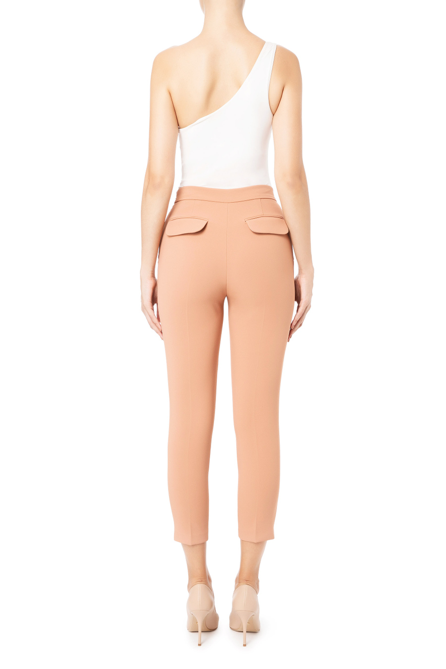 Zigarettenhose mit Band in der Taille - Elisabetta Franchi® Outlet
