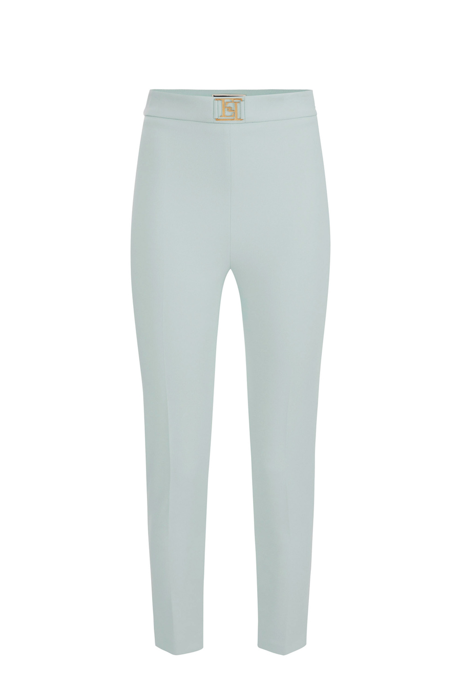 Gerade geschnittene Hose aus Stretch-Crêpe - Elisabetta Franchi® Outlet