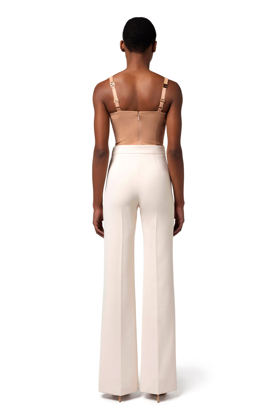 Stretch crêpe palazzo trousers - Elisabetta Franchi® Outlet