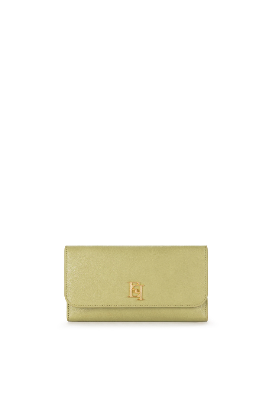 Wallet with strap with metal logo - Elisabetta Franchi® Outlet