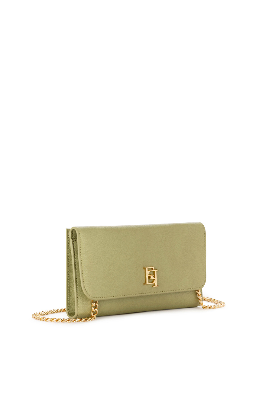 Wallet with strap with metal logo - Elisabetta Franchi® Outlet