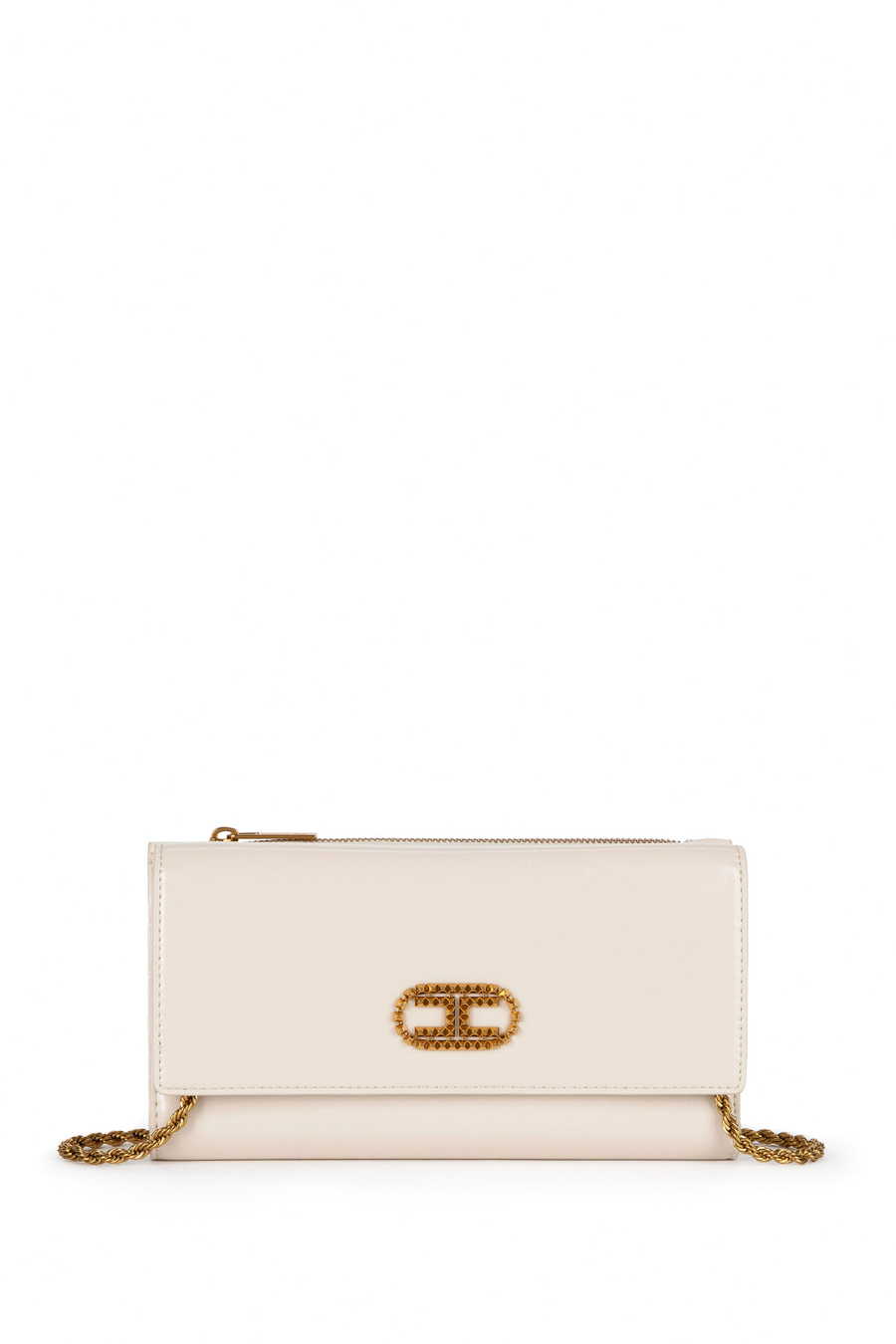 Deep Night maxi wallet with shoulder strap - Elisabetta Franchi® Outlet