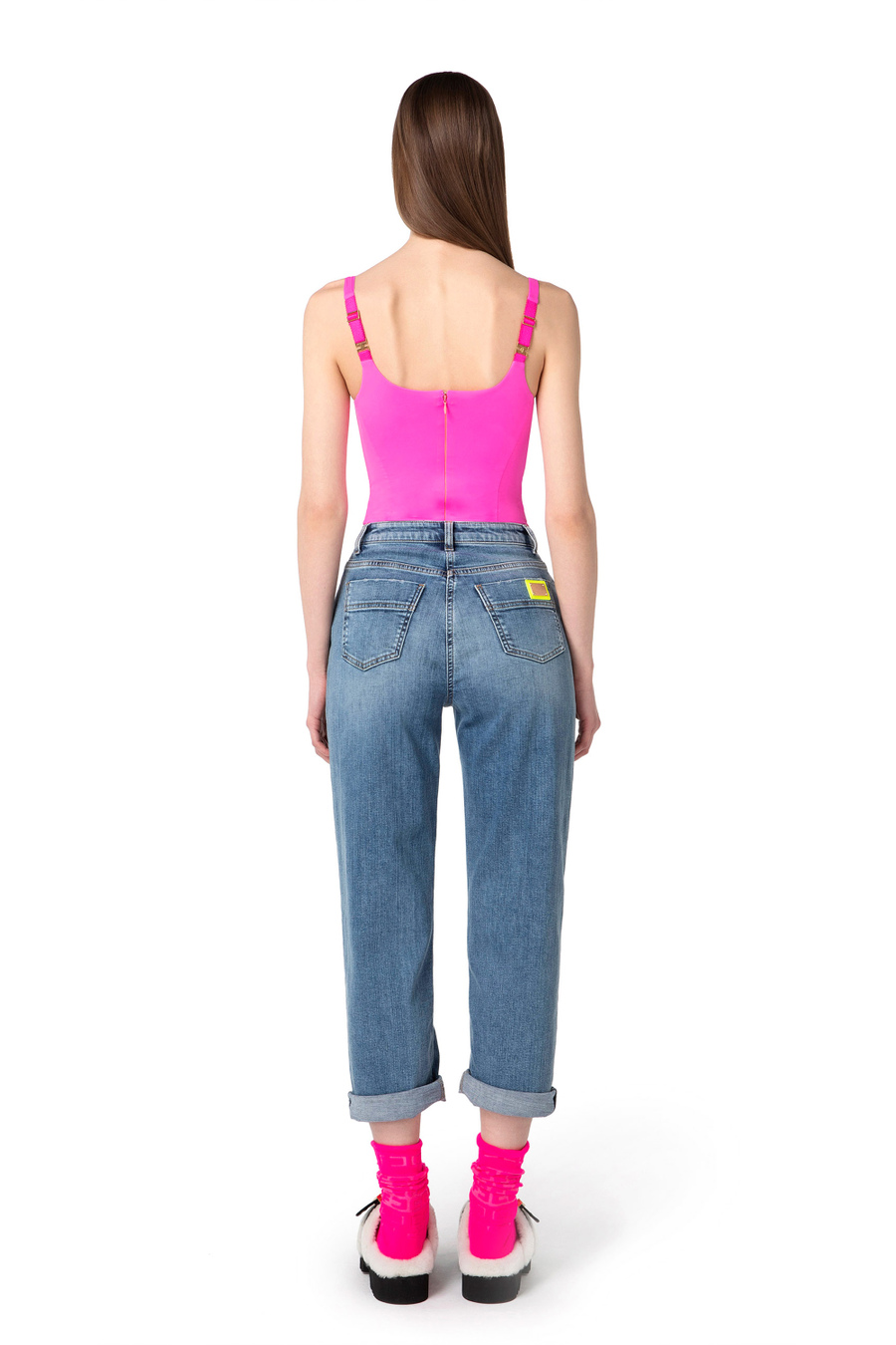 Jean boyfriend avec déchirures - Elisabetta Franchi® Outlet