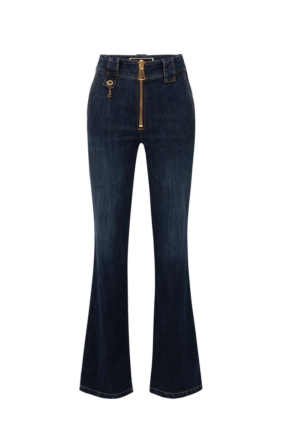 Boot-cut jeans with zip - Elisabetta Franchi® Outlet