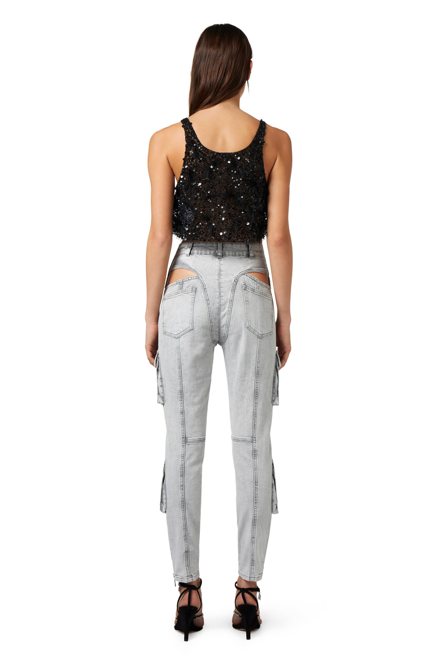 Skinny jeans with cut-out - Elisabetta Franchi® Outlet