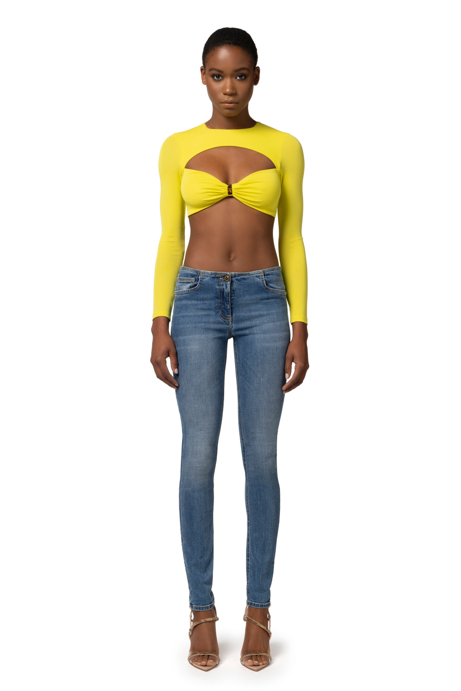 Skinny jeans without waistband - Elisabetta Franchi® Outlet