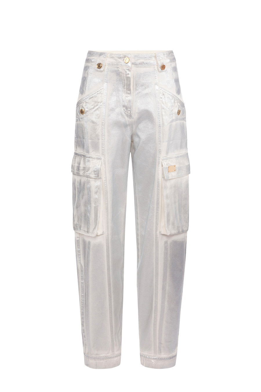 Laminated cargo jeans - Elisabetta Franchi® Outlet