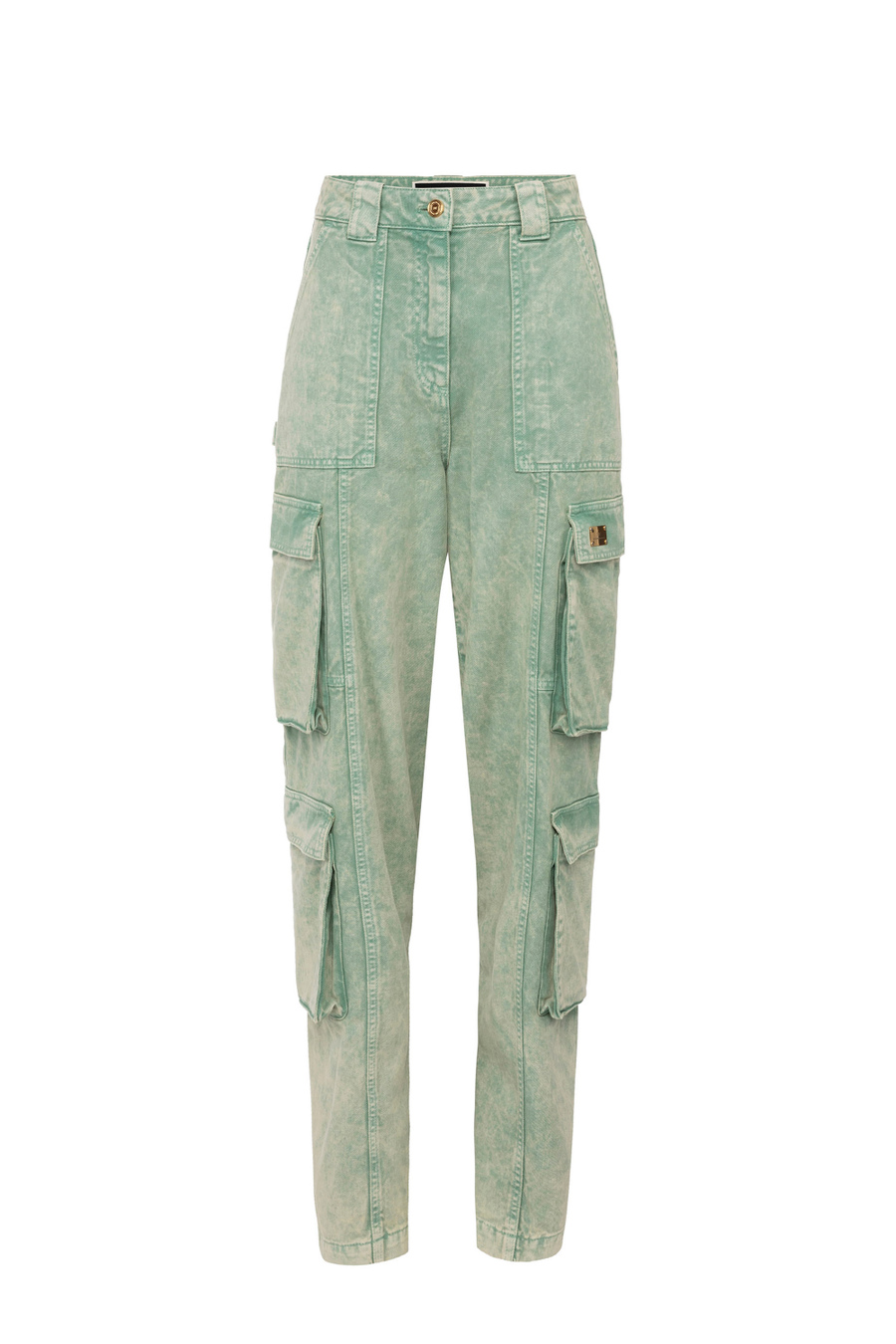 Coloured cargo jeans with back zip - Elisabetta Franchi® Outlet