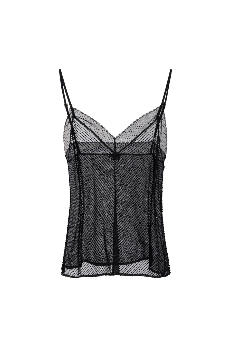 Top in embroidered georgette - Elisabetta Franchi® Outlet