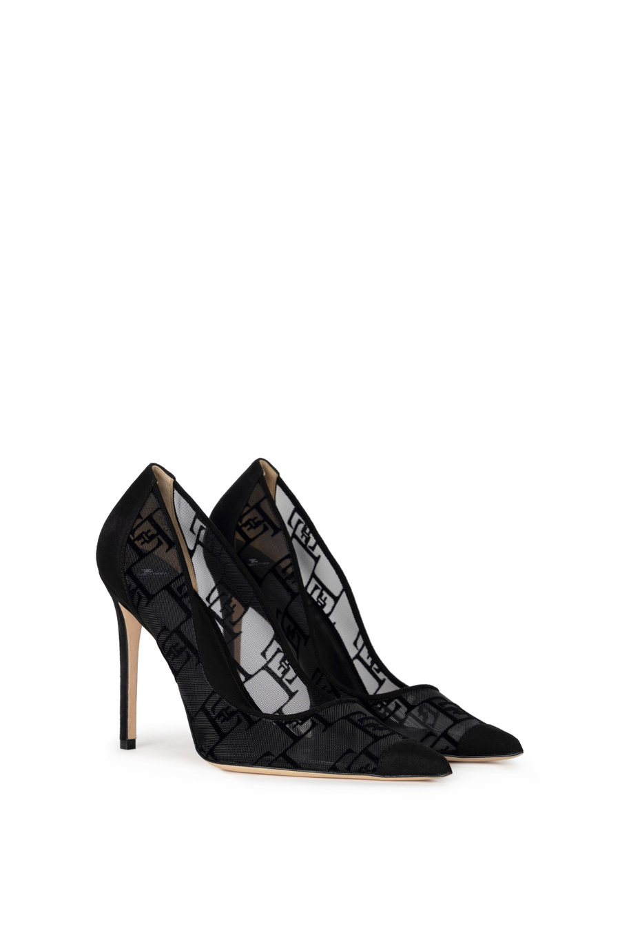 Flock and suede pumps - Elisabetta Franchi® Outlet