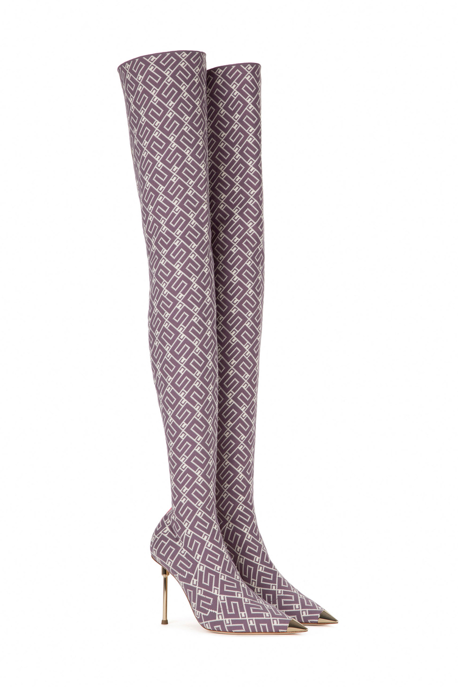 Stivale cruissard in jacquard - Elisabetta Franchi® Outlet