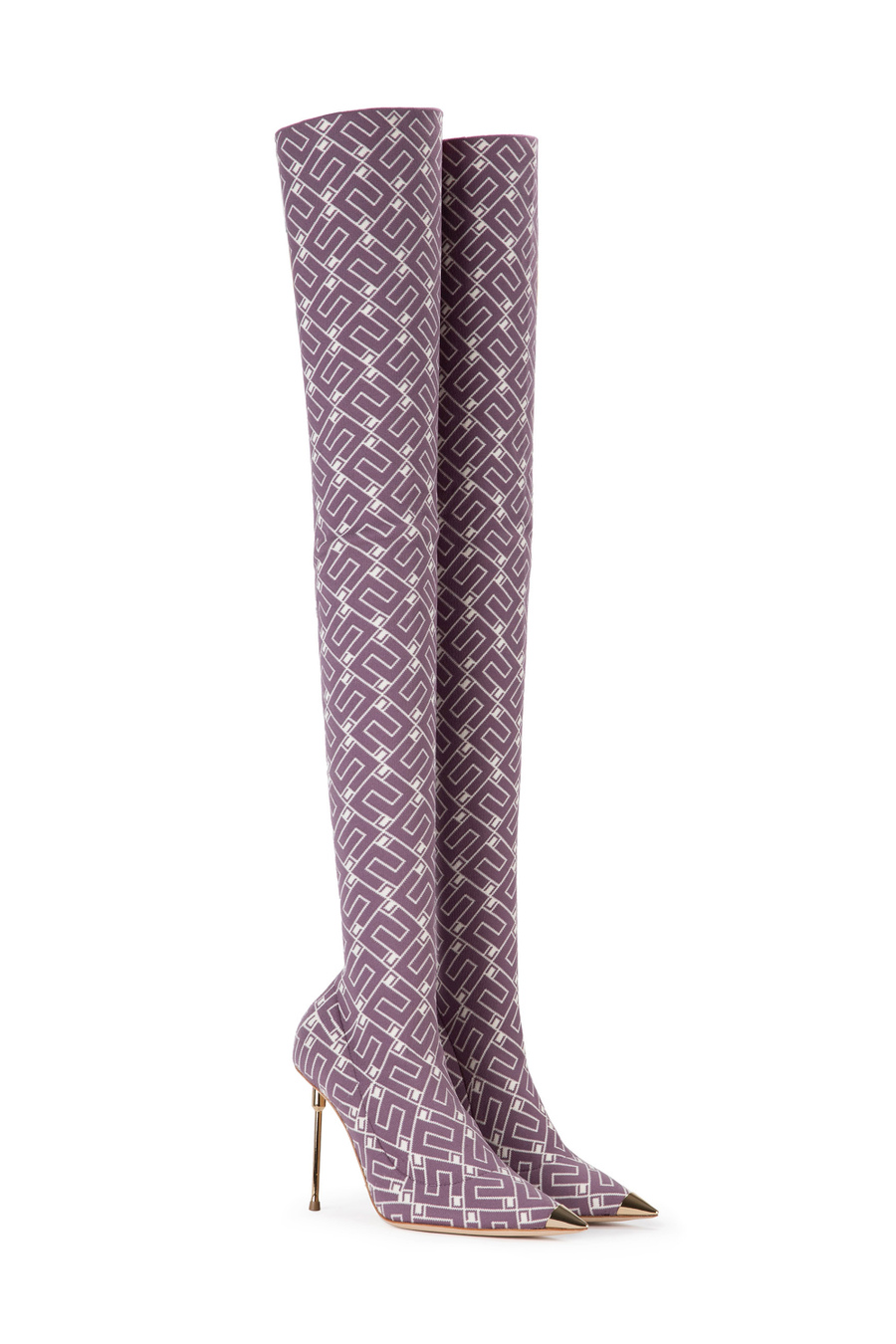 Stivale cruissard in jacquard - Elisabetta Franchi® Outlet