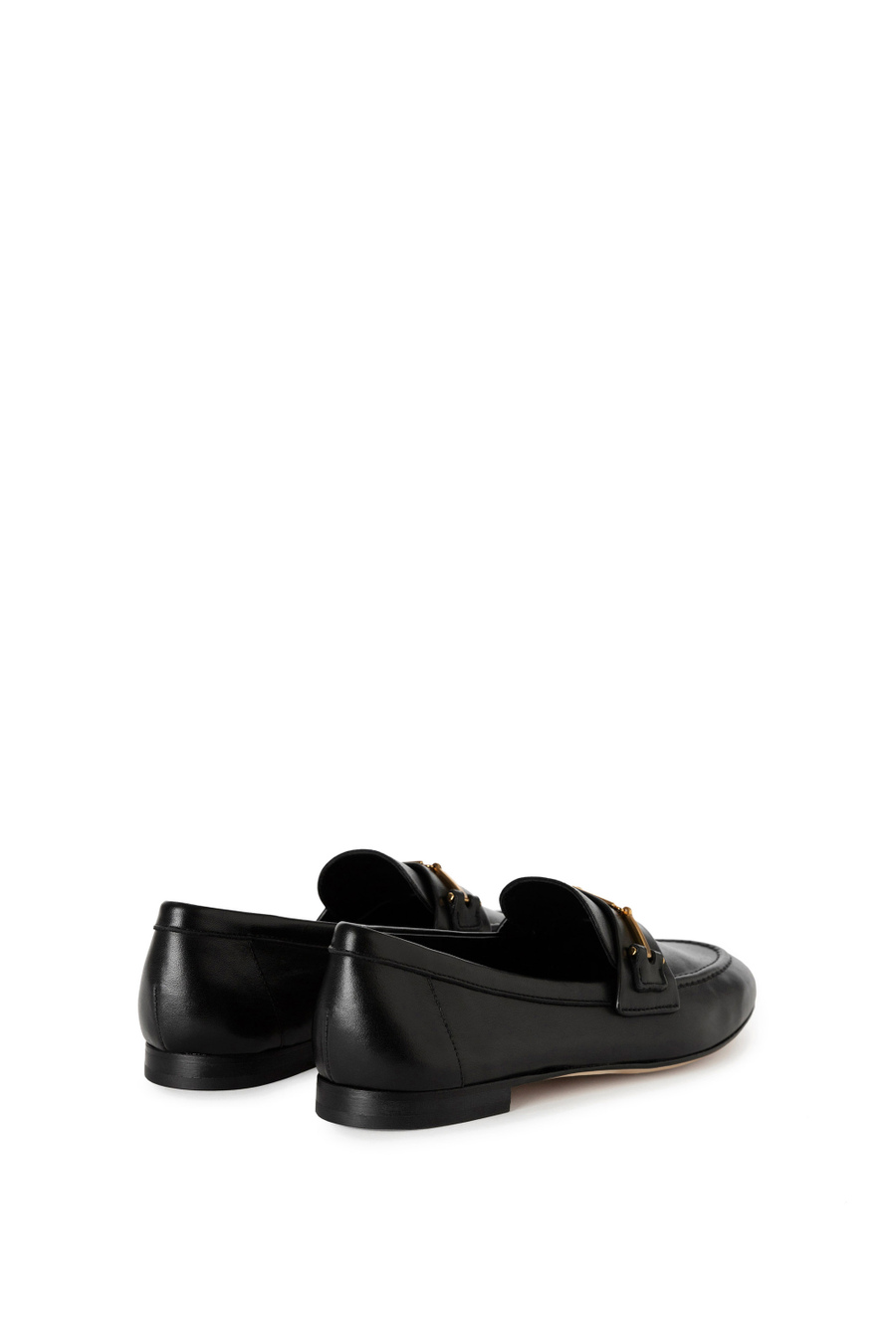 Mocassino in pelle con morsetto - Elisabetta Franchi® Outlet