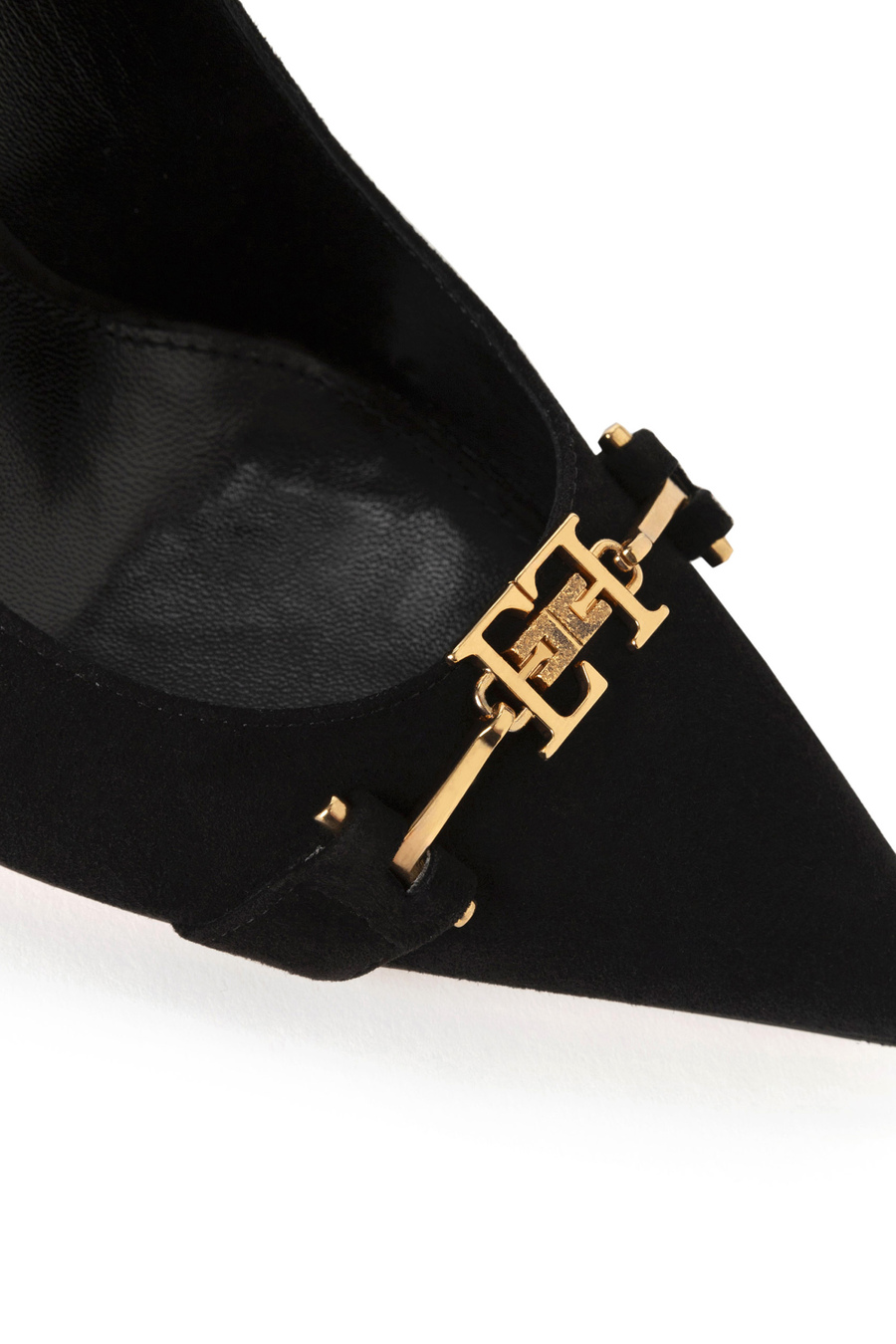 Suede pumps with horsebit - Elisabetta Franchi® Outlet