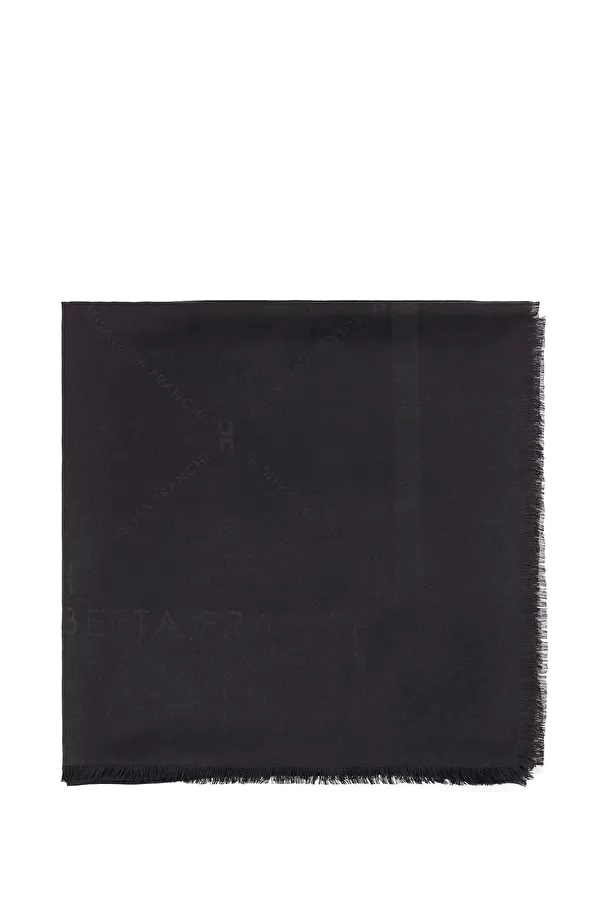 Pashmina with logo print - Elisabetta Franchi® Outlet