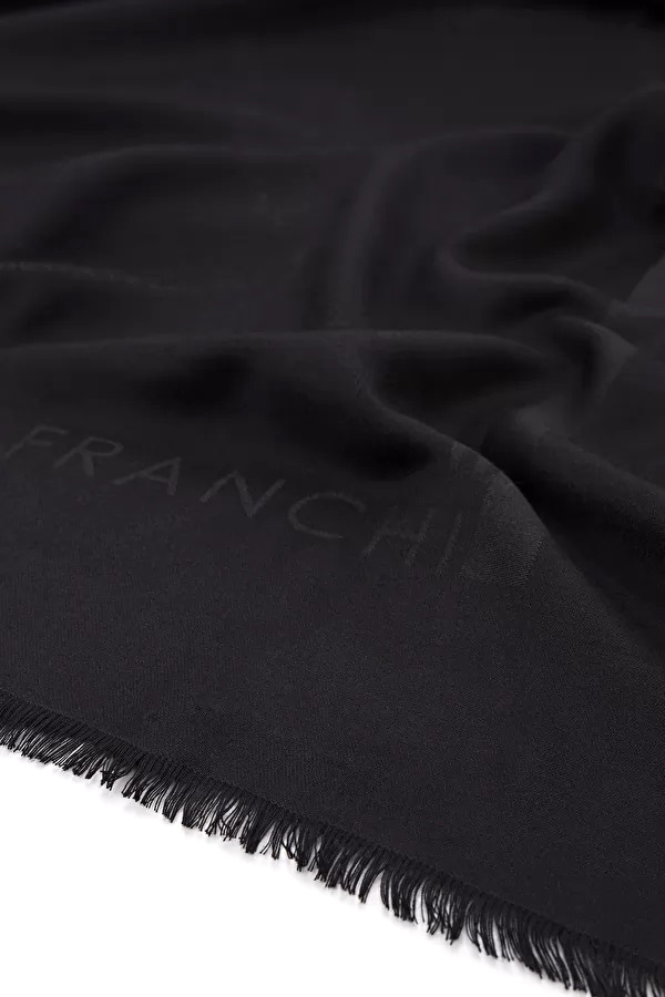 Pashmina with logo print - Elisabetta Franchi® Outlet