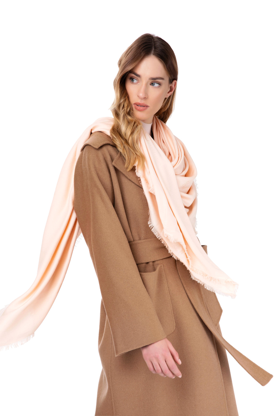 Pashmina with logo print - Elisabetta Franchi® Outlet