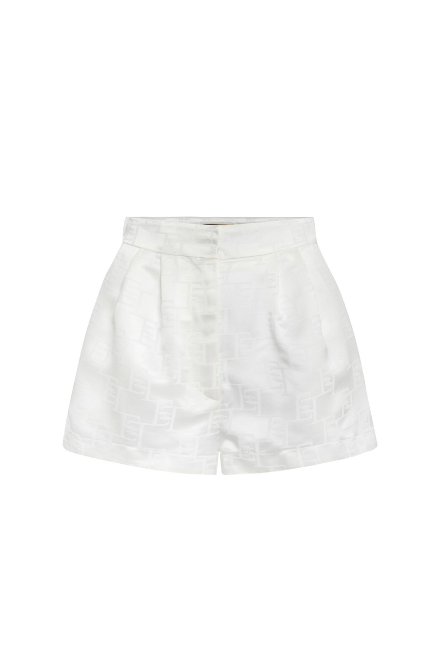 Shorts in jacquard satin with darts - Elisabetta Franchi® Outlet