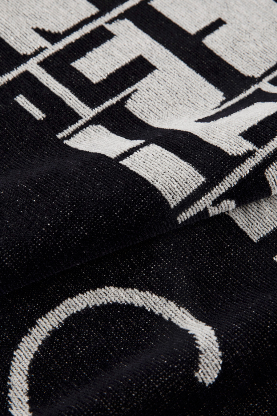 Cotton jacquard beach towel - Elisabetta Franchi® Outlet