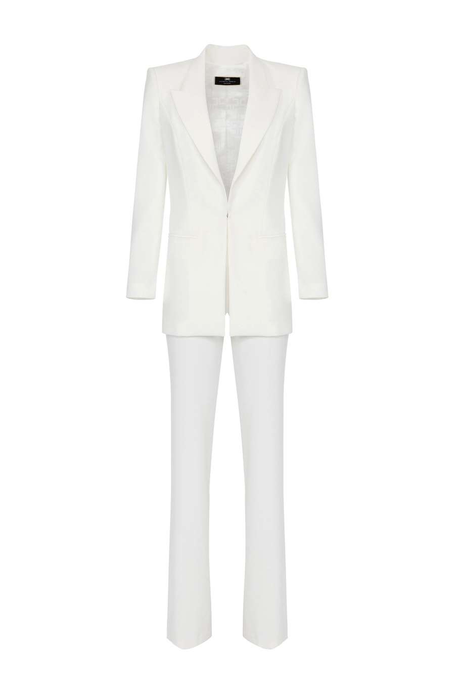 Trouser suit in crêpe fabric - Elisabetta Franchi® Outlet